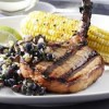 Teriyaki Pork Chops with Blueberry-Ginger Relish