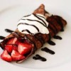 Strawberry Filled Chocolate Crepes